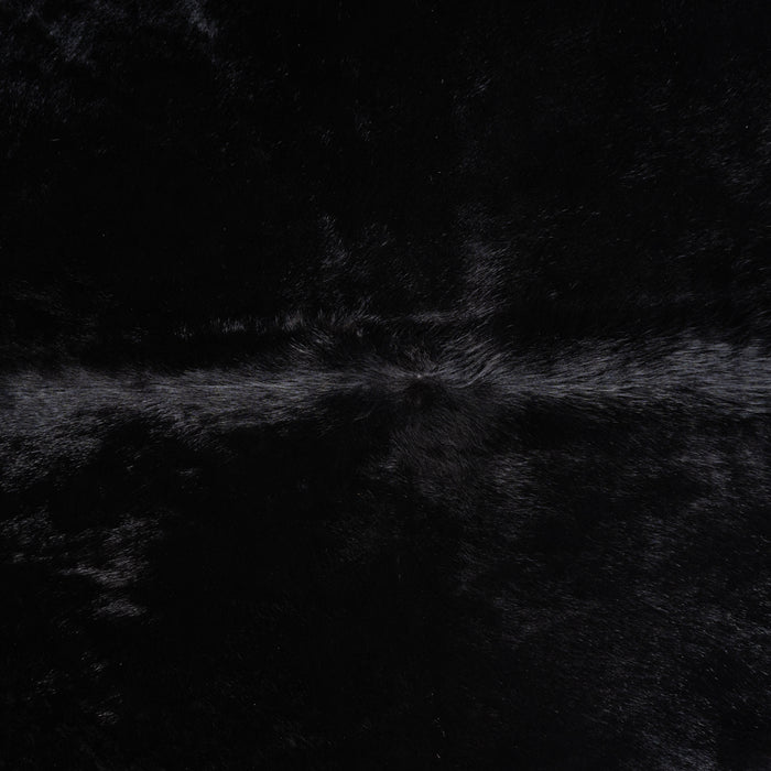 Brazilian Solid Black Cowhide Rug Size 7'3" L x 7'3" W 3645