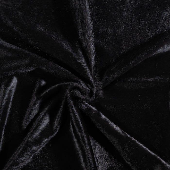 Brazilian Solid Black Cowhide Rug Size 7'3" L x 7'3" W 3645