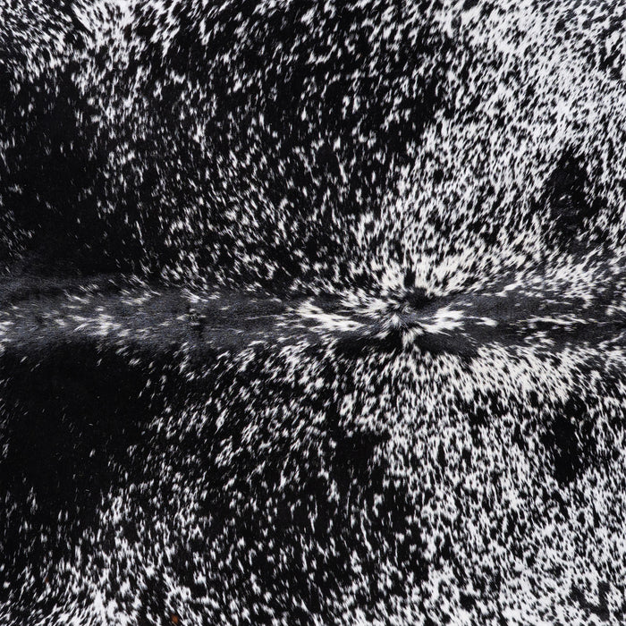 Brazilian Black Salt and Pepper Cowhide Rug Size 7'2" L x 6'4" W 6089