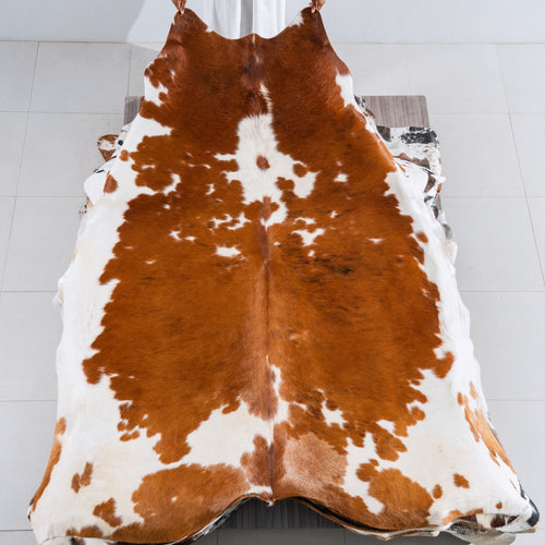 Tricolor Cowhide Rug Size 8'0" L x 7'3" W 5446