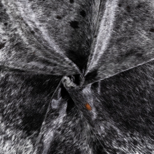 Brazilian Black Salt and Pepper Cowhide Rug Size 8'2" L x 7'4" W 5189