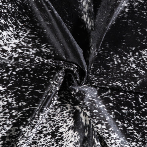 Brazilian Black Salt and Pepper Cowhide Rug Size 7'2" L x 6'4" W 6089