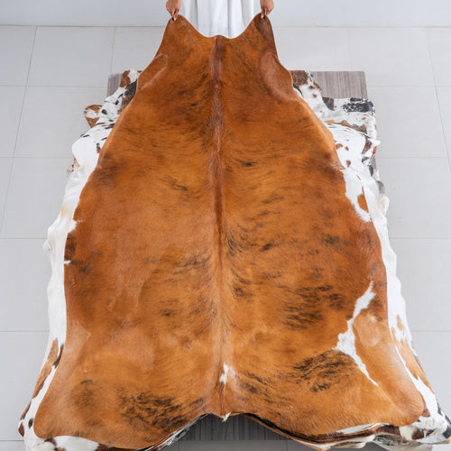 Brindle Cowhide Rug Size 7'7" L x 6'4" W 5447