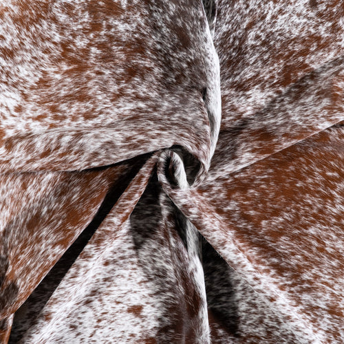 Brazilian Brown Salt and Pepper Cowhide Rug Size 7'7" L x 7'0" W 6092