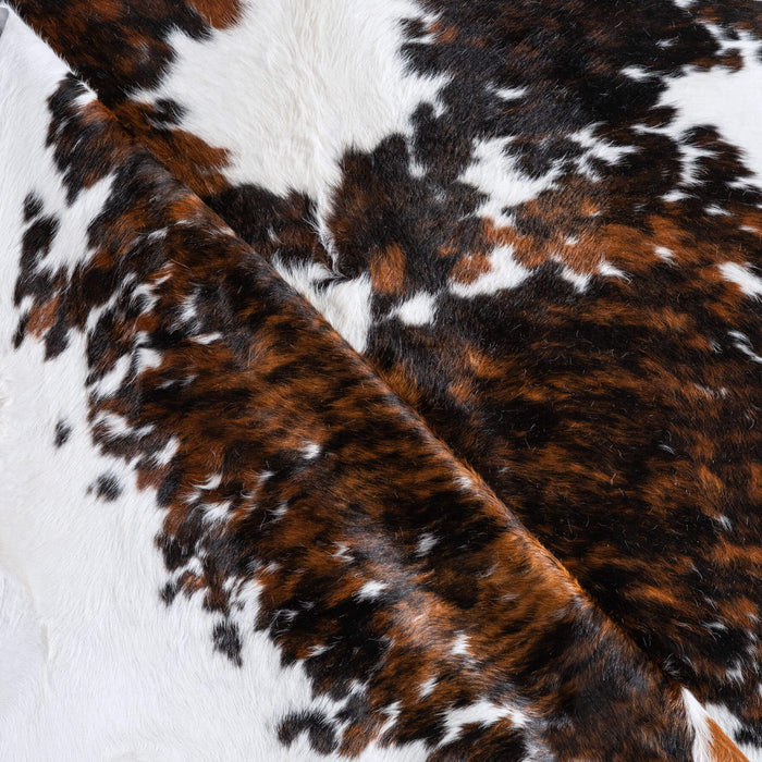 Tricolor Cowhide Rug Size 7'6" L x 7'5" W 6445