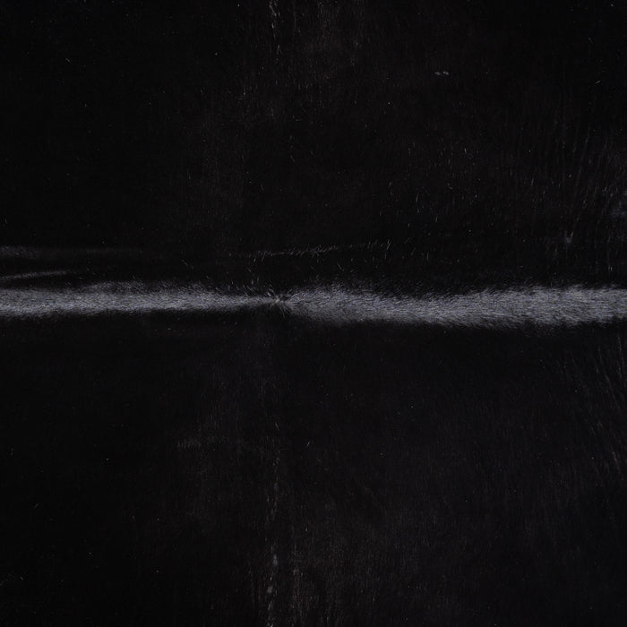 Brazilian Solid Black Cowhide Rug Size 7'7" L x 7'6" W 3649