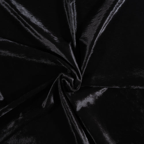 Brazilian Solid Black Cowhide Rug Size 7'6" L x 7'2" W 3650