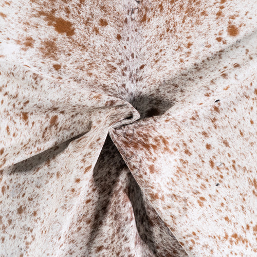 Vintage Brown Salt and Pepper Cowhide Rug Size 6'9" L x 6'3" W 5599