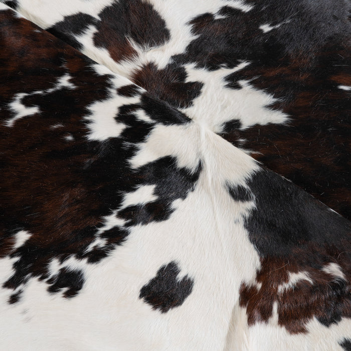 Black and White Cowhide Rug Size 7'1" L x 7'3" W 5450