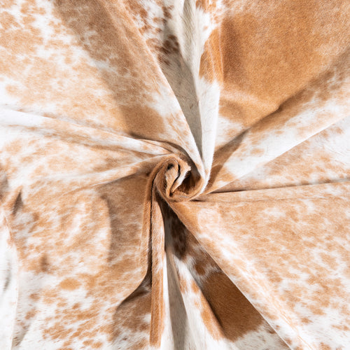 Brazilian Palomino and White Cowhide Rug Size 7'1" L x 6'11" W 6098