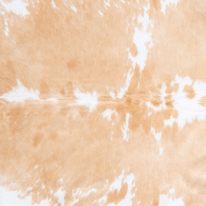 Brazilian Palomino and White Cowhide Rug Size 8'3" L x 7'6" W 6099