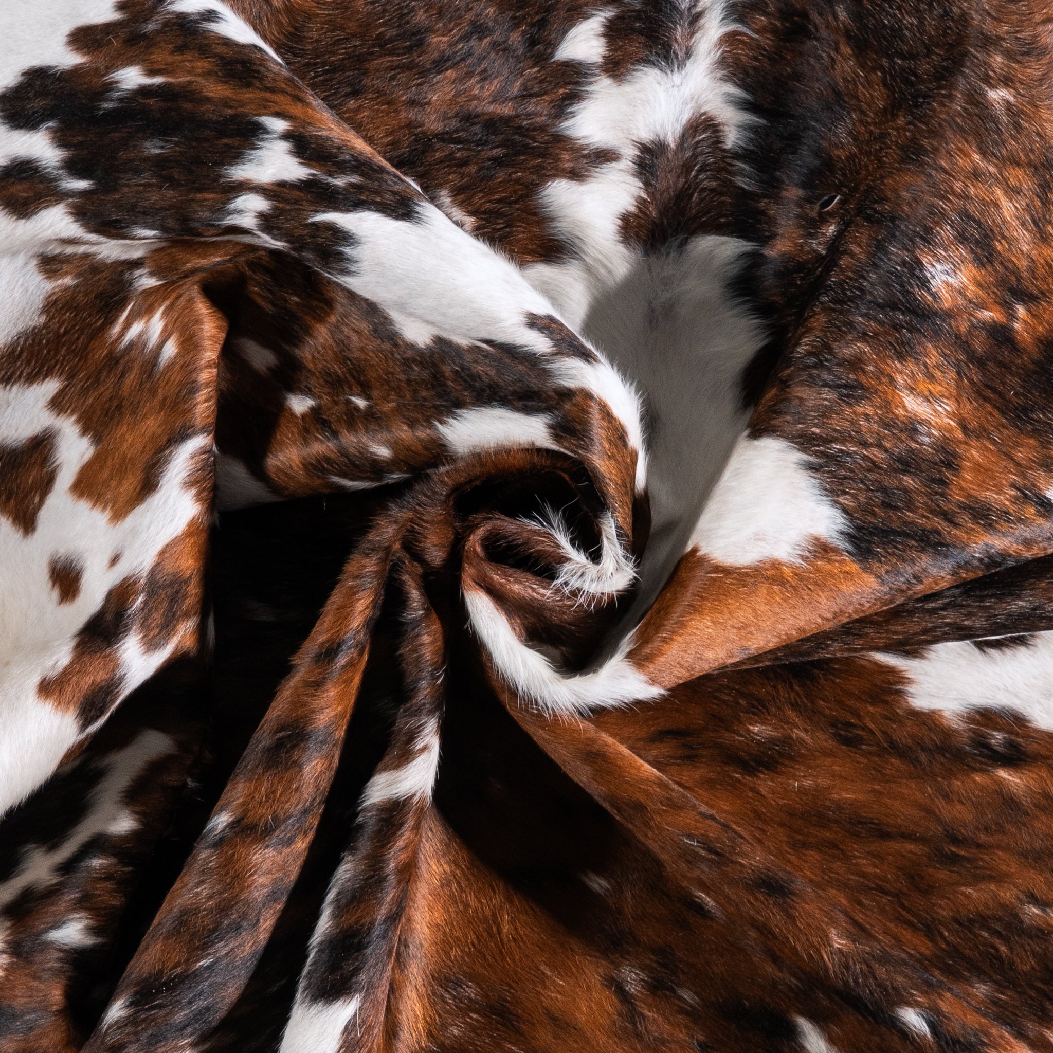 Vintage Tricolor Cowhide Rug Size 7'7