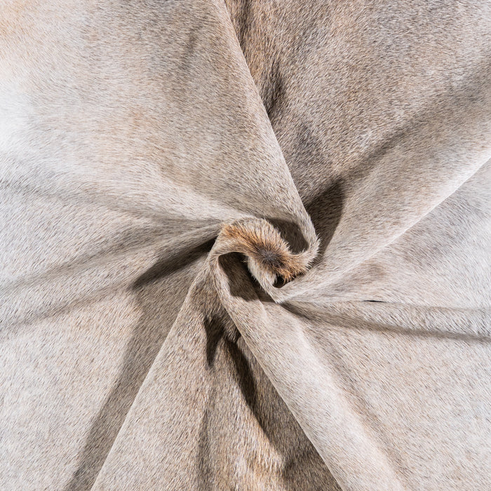 Brazilian Grey Palomino Cowhide Rug Size 7'8" L x 6'9" W 4905