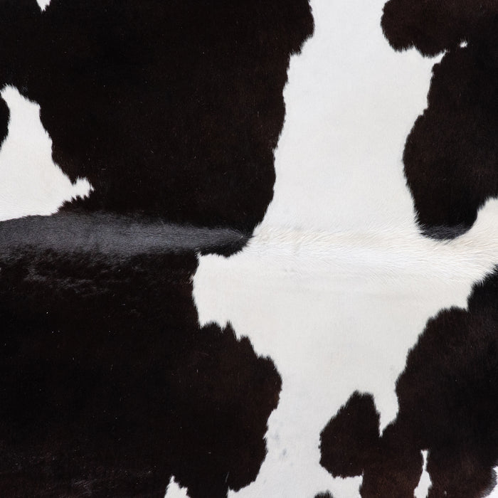 Brazilian Black and White Cowhide Rug Size 7'3" L x 6'1" W 4686