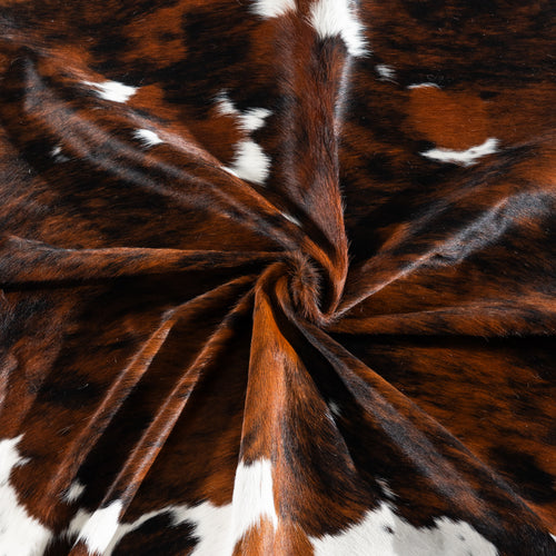 Tricolor Cowhide Rug Size 7'3" L x 6'0" W 4101