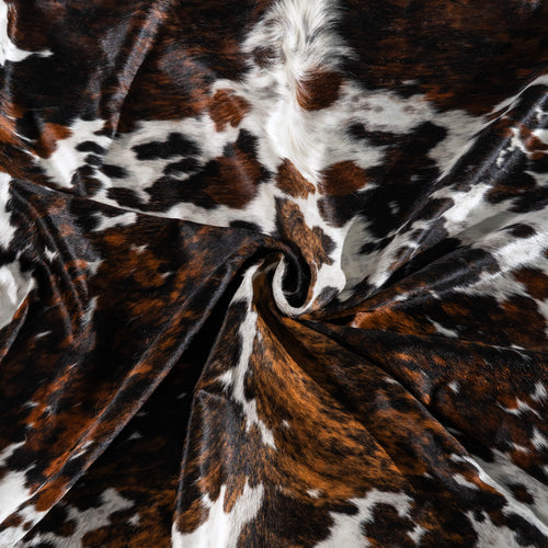 Tricolor Cowhide Rug Size 7'0" L x 6'2" W 4102
