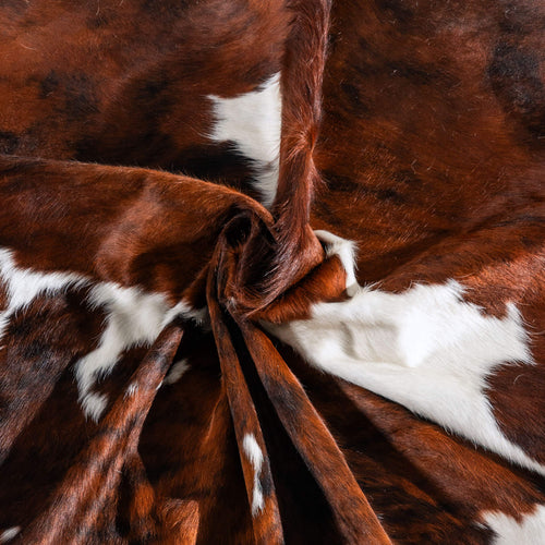 Tricolor Cowhide Rug Size 7'9" L x 6'2" W 6451