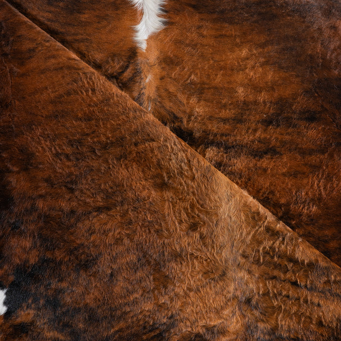 Brindle White Belly and Backbone Cowhide Rug Size 8'0" L x 7'7" W 5454