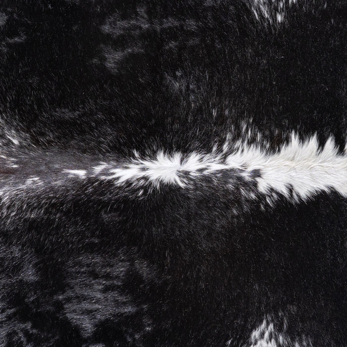 Brazilian Black and White Cowhide Rug Size 6'11" L x 6'5" W 5908
