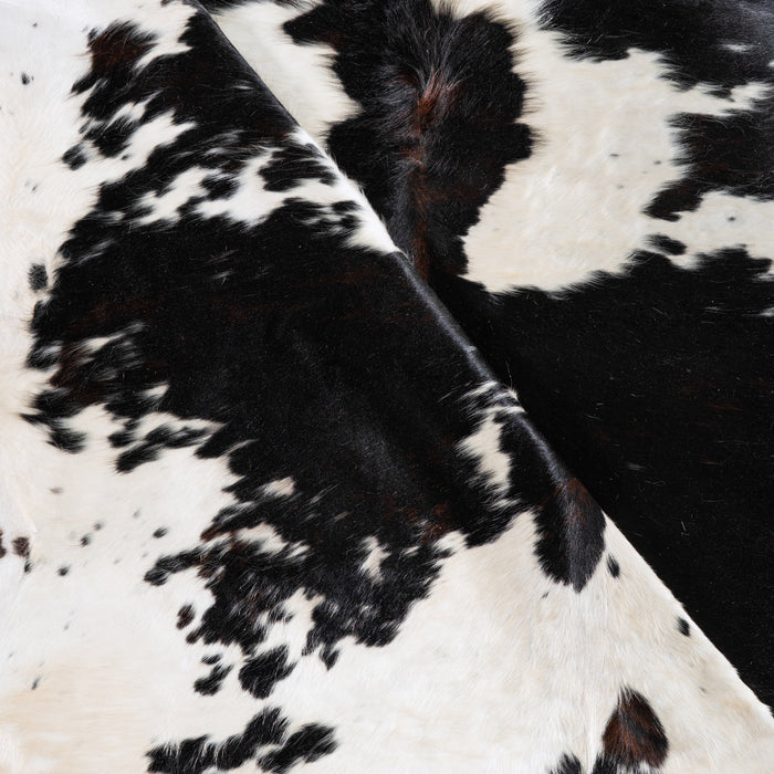 Black and White Cowhide Rug Size 8'0" L x 7'0" W 5456