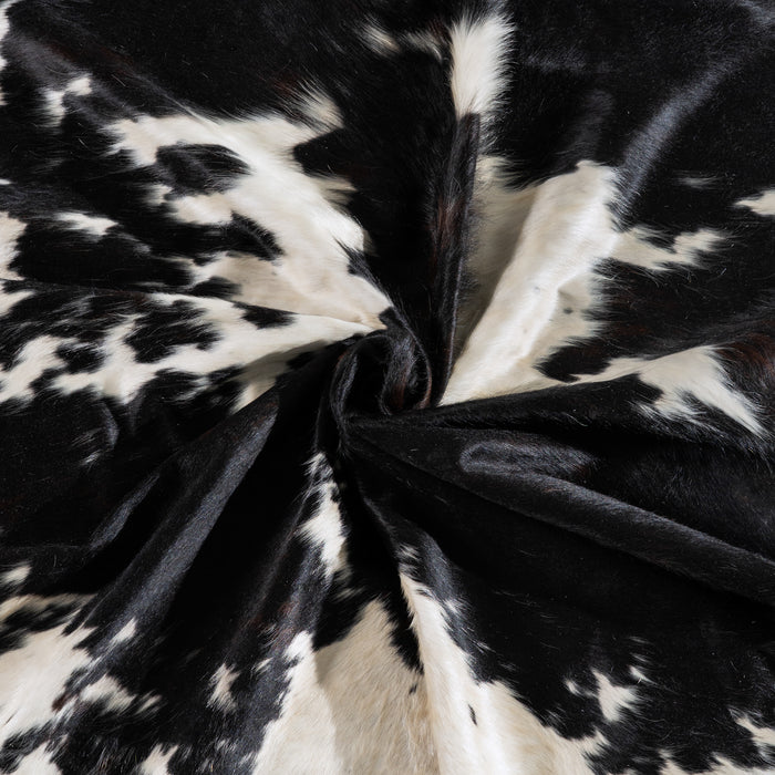 Black and White Cowhide Rug Size 8'0" L x 7'0" W 5456