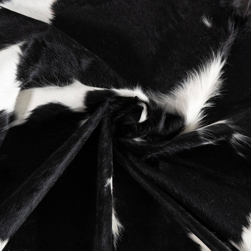 Black and White Cowhide Rug Size 7'6" L x 6'5" W 6454