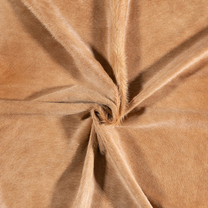 Brazilian Beige Cowhide Rug Size 7'5" L x 6'7" W 4697