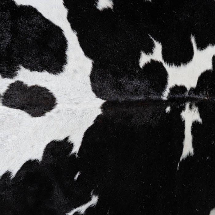 Black and White Cowhide Rug Size 6'6" L x 6'2" W 5457