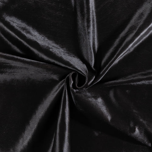 Brazilian Solid Black Cowhide Rug Size 6'8" L x 6'5" W 5212