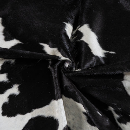 Black and White Cowhide Rug Size 6'6" L x 6'2" W 5457