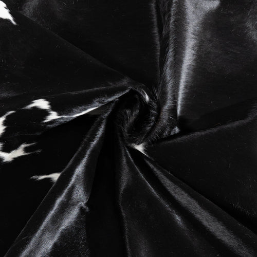 Black and White Cowhide Rug Size 7'6" L x 6'10" W 6455