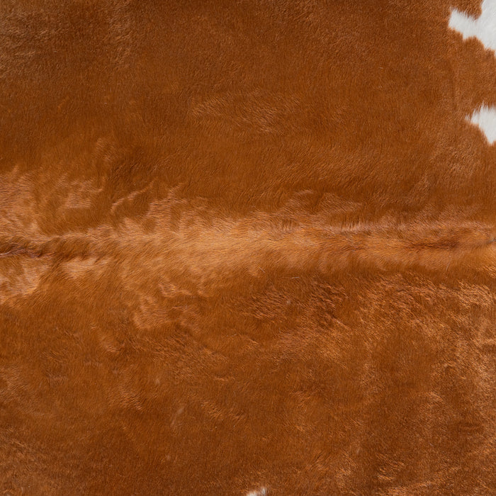 Brown and White Cowhide Rug Size 8'1" L x 7'0" W 5458