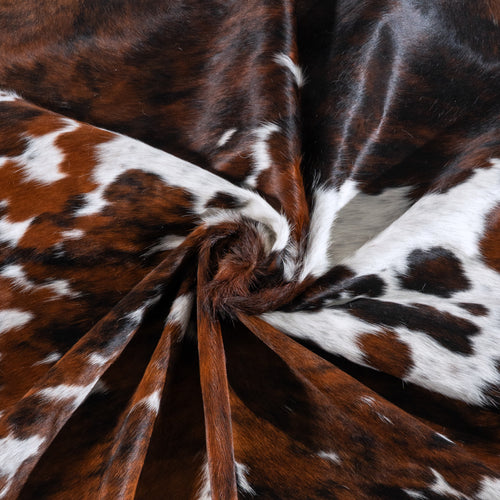Tricolor Cowhide Rug Size 8'0" L x 7'4" W 6259