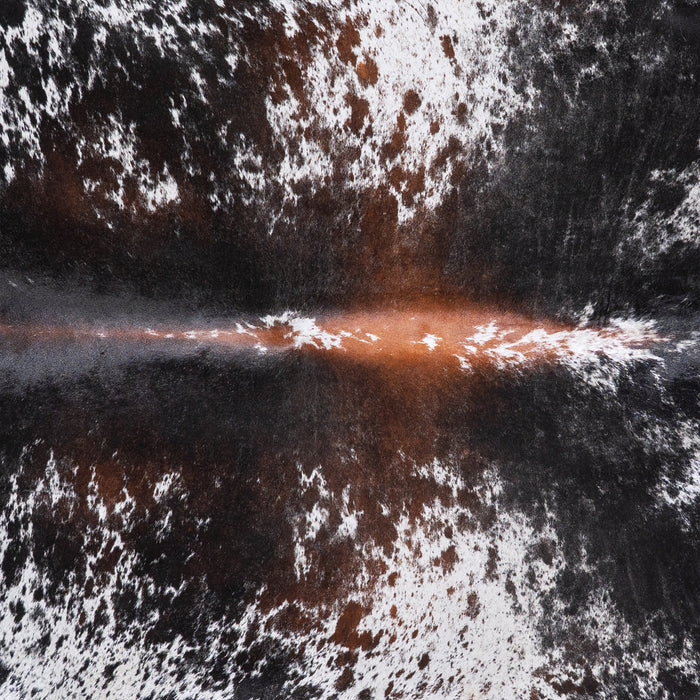 Brazilian Black Salt and Pepper Cowhide Rug Size 8'2" L x 6'10" W 5916