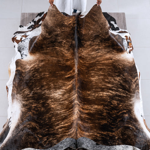 Brindle Cowhide Rug Size 6'9" L x 6'8" W 6260
