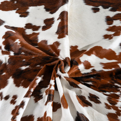 White Tricolor Cowhide Rug Size 8'0" L x 7'2" W 4106