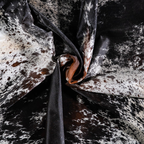 Brazilian Black Salt and Pepper Cowhide Rug Size 8'2" L x 6'10" W 5916