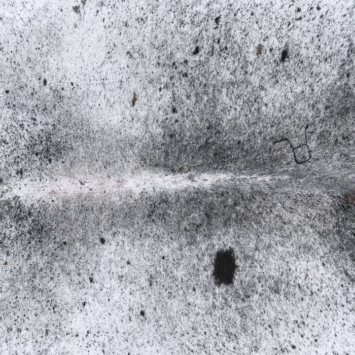 Black Salt and Pepper Cowhide Rug Size 7'6" L x 7'2" W 6261