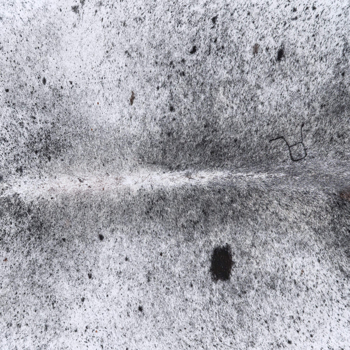 Black Salt and Pepper Cowhide Rug Size 7'6" L x 7'2" W 6261