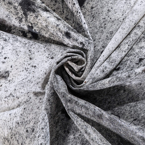 Black Salt and Pepper Cowhide Rug Size 7'6" L x 7'2" W 6261