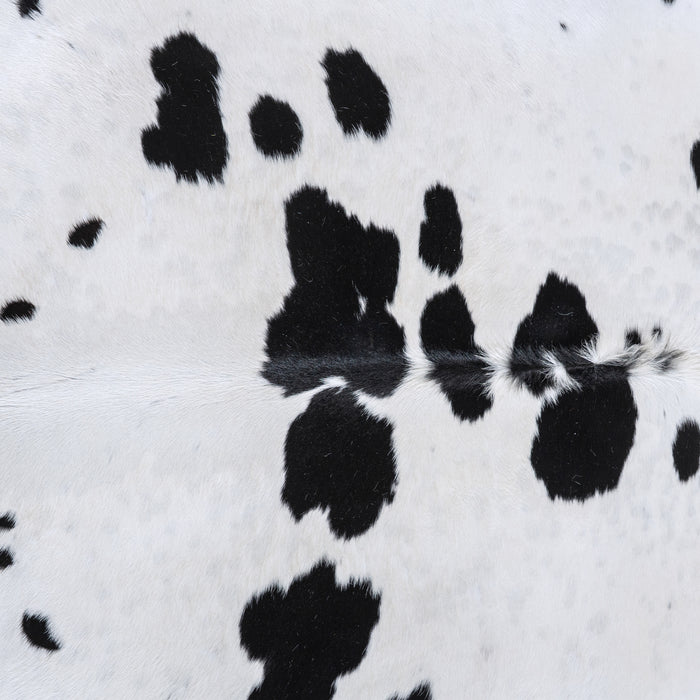 Black and White Cowhide Rug Size 7'5" L x 6'9" W 6262