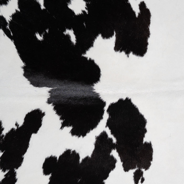 Brazilian Black and White Cowhide Rug Size 7'5" L x 6'7" W 3664