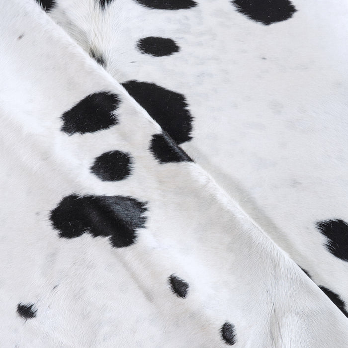 Black and White Cowhide Rug Size 7'5" L x 6'9" W 6262