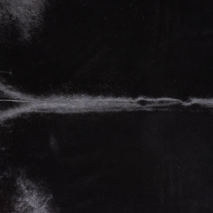 Brazilian Solid Black Cowhide Rug Size 6'1" L x 6'2" W 5224