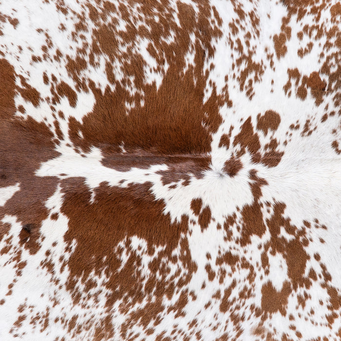 Brazilian Brown Salt and Pepper Cowhide Rug Size 7'8" L x 6'8" W 5727