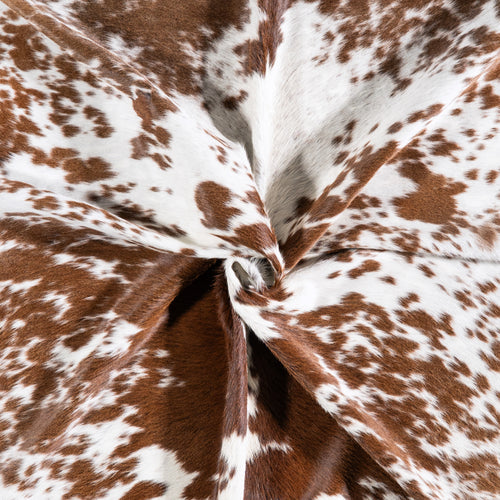 Brazilian Brown Salt and Pepper Cowhide Rug Size 7'8" L x 6'8" W 5727