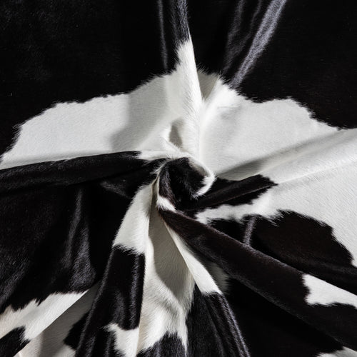 Brazilian Black and White Cowhide Rug Size 7'7" L x 5'5" W 3669