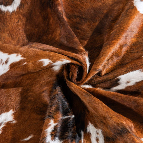 Tricolor Cowhide Rug Size 7'6" L x 6'7" W 6462