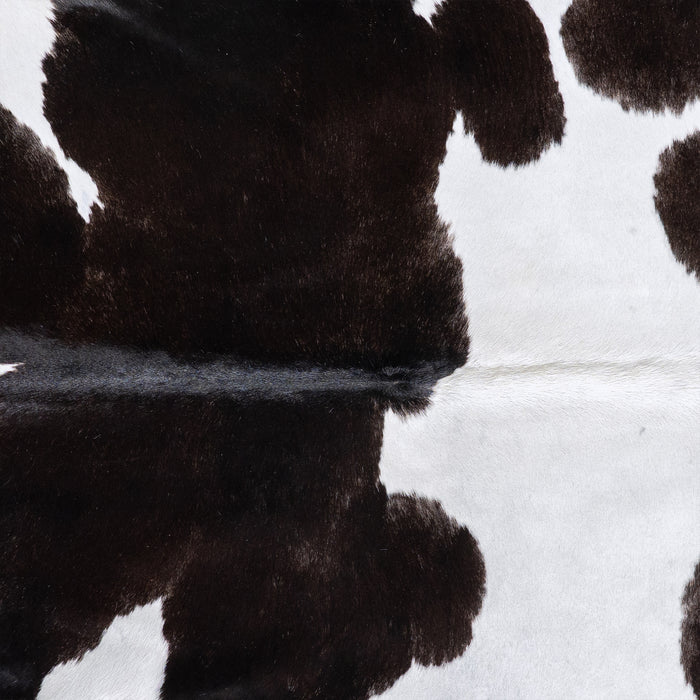 Brazilian Black and White Cowhide Rug Size 7'2" L x 6'2" W 5929