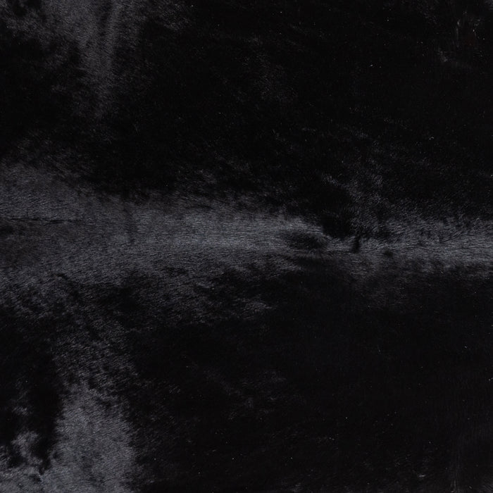 Brazilian Solid Black Cowhide Rug Size 6'9" L x 6'8" W 5230